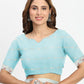 Shree Shyam Fashion Linen Cotton Sky Blue Saree