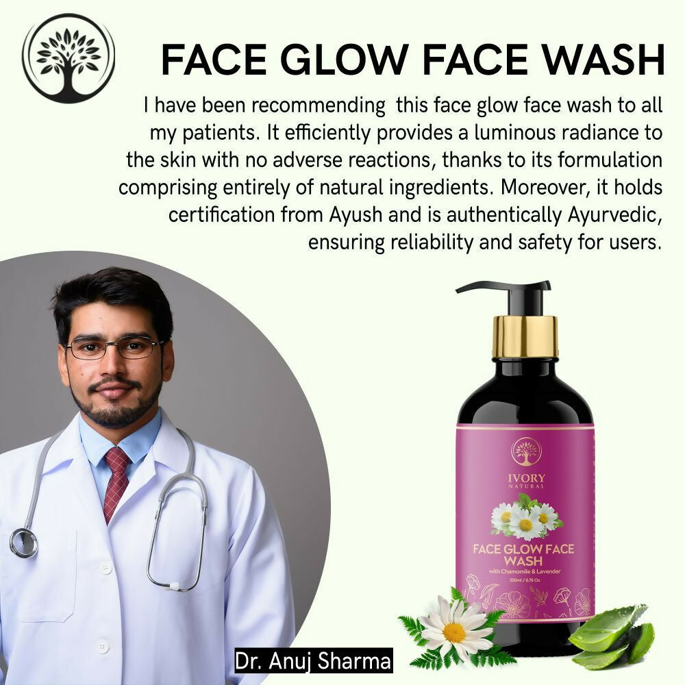 Ivory Natural Face Glow Face Wash For A Luminous, Radiant Complexion | Swadesiicart