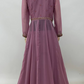 Lorenvalley Fashion Pink Viscose Silk Embroidery Work Gown Skirt Stitched | Swadesiicart