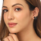 NVR Women Black Cz Studded Studs Earrings | Swadesiicart