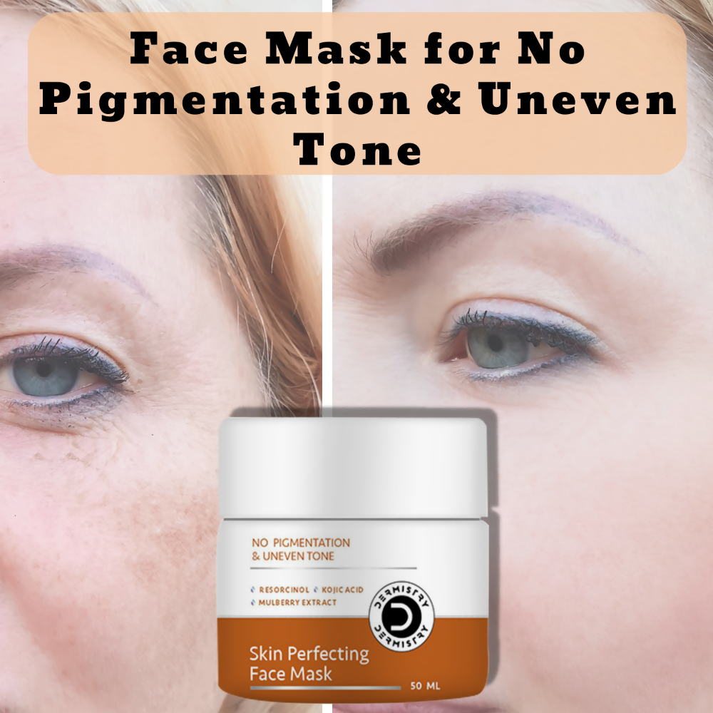 Dermistry Skin Perfecting Face Mask Kojic Acid Resorcinol for Pigmentation Dark Spots Uneven Tone - Swadesiicart