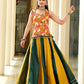 AI Fashion Mustard & Green Cotton Designer Navratri Wear Lehenga Choli Collection