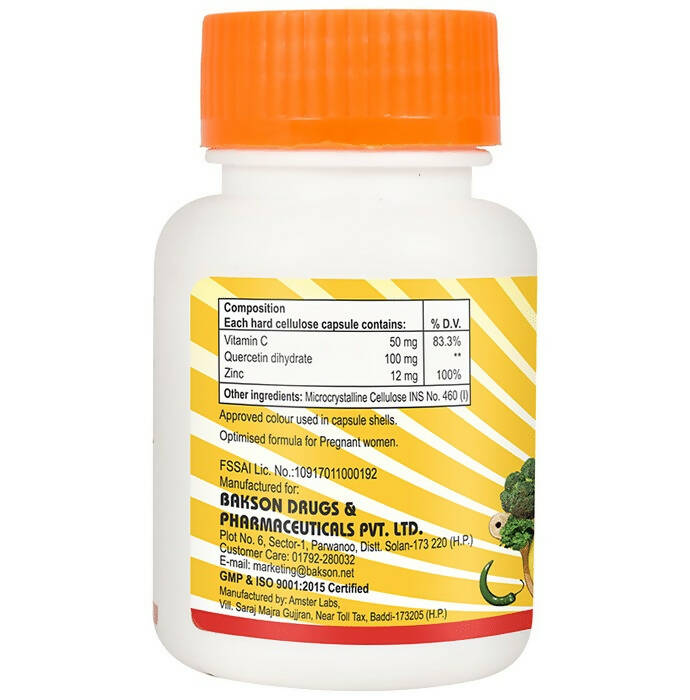Bakson's Vitamin C Plus & Zinc Capsules - Swadesiicart