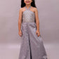 Lil Drama Mehfil Grey Stylish Jumpsuit For Girls | Swadesiicart