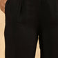 Juniper Women's Black Rayon Flex Solid Straight Pant | Swadesiicart