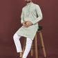 Anaita Green Embroidered Silk Straight Kurta