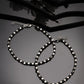 NVR Women's Evil Eye Black & Silver Anklets | Swadesiicart