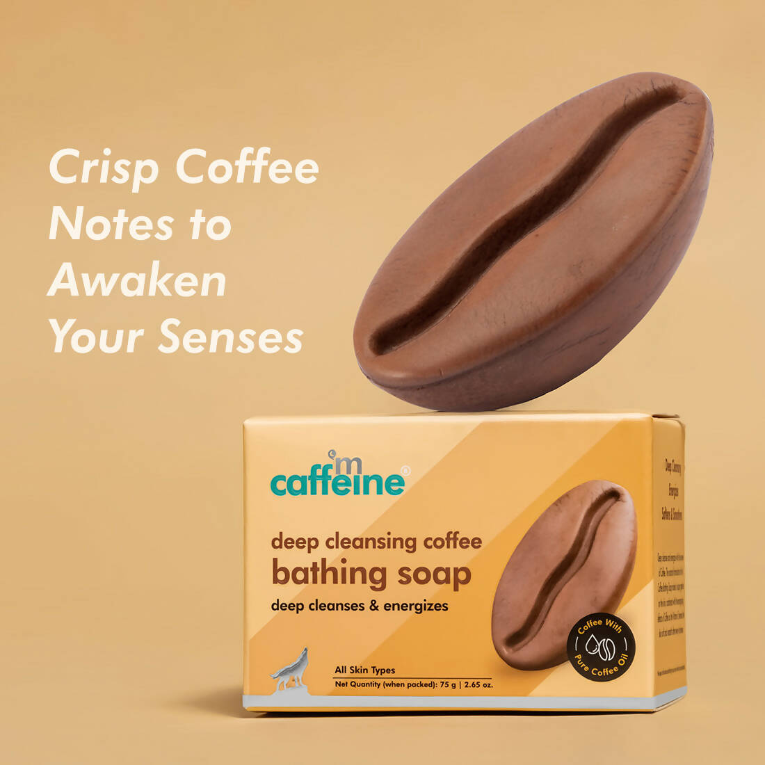 mCaffeine Deep Cleansing Coffee Bathing Bar - Swadesiicart