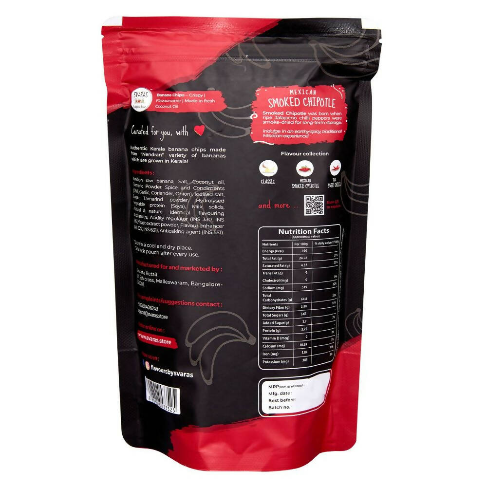 Svaras Kerala Banana Chips Smoked Chipotle - Swadesiicart