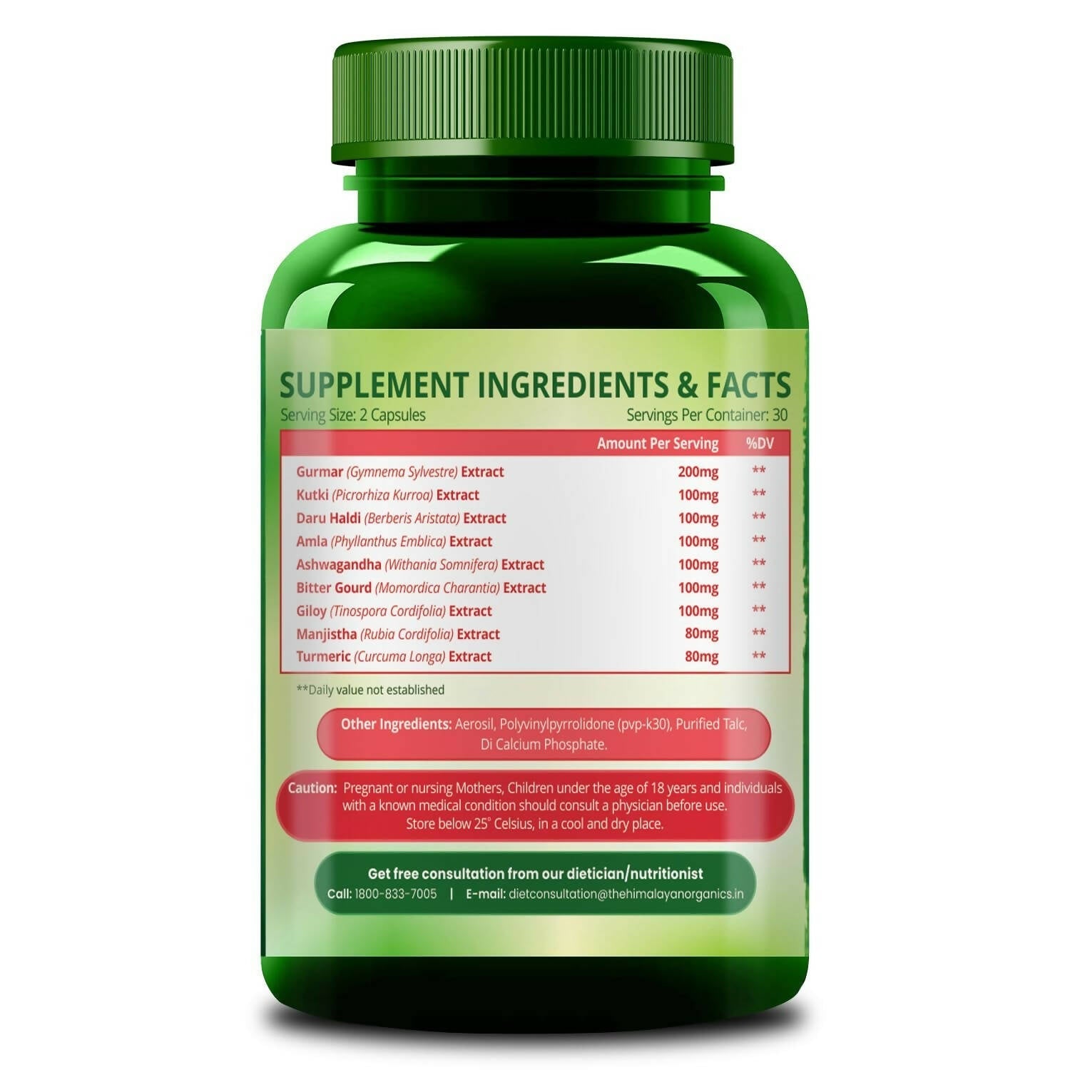 Himalayan Organics Diabetes Support Capsules | Swadesiicart
