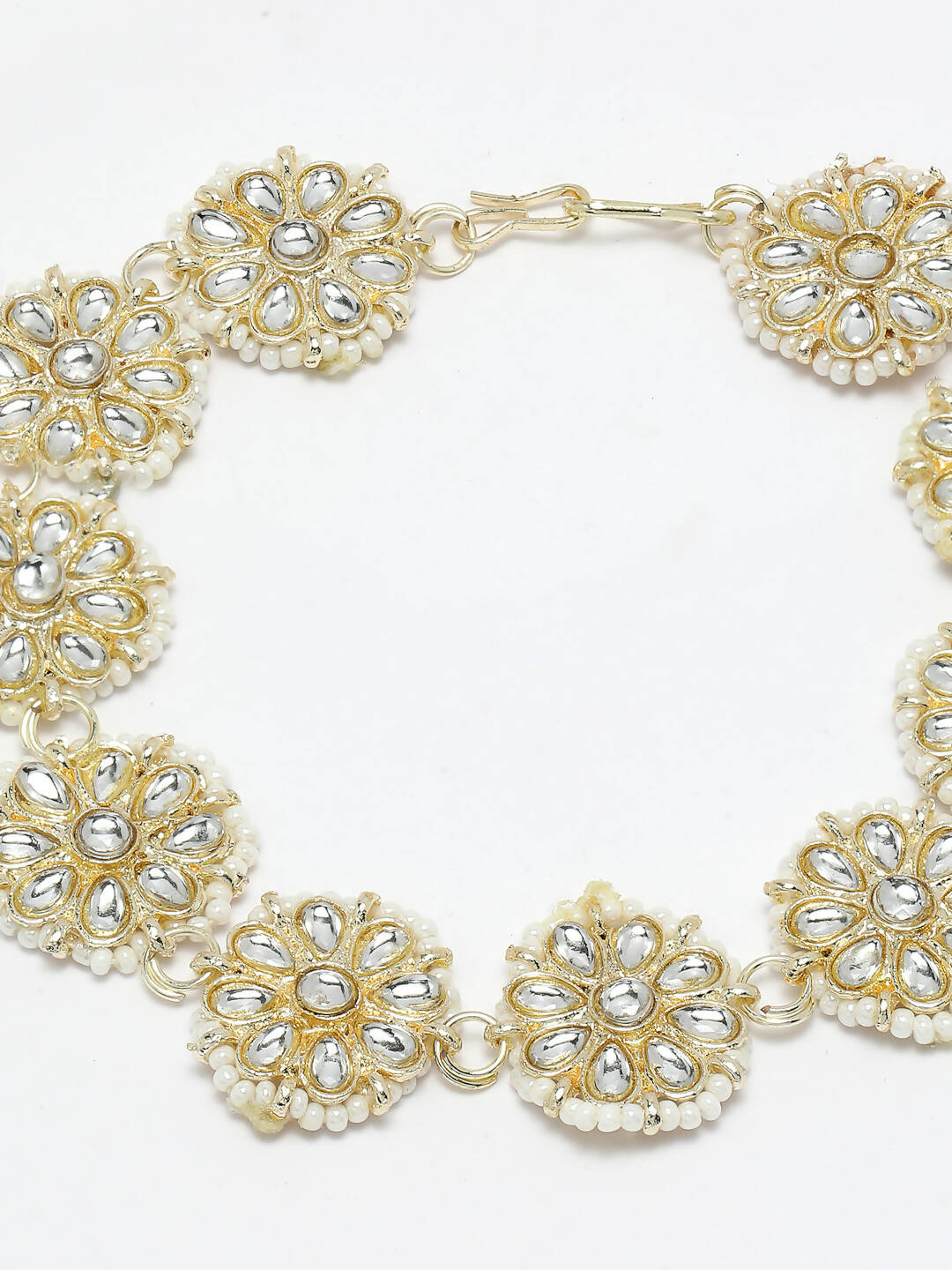 NVR Women's Gold-Polished Traditional Trending Matha Patti | Swadesiicart