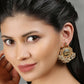 Joban Fashion Women Lotus Style Matte Gold Earrings | Swadesiicart