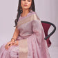 Shree Shyam Fashion Organza Light Pink Saree