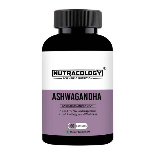 Nutracology Ashwagandha Tablets For Stamina Energy and Strength - Vanalaya and Nutracology