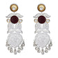 Joban Fashion Women Long Pattern Silver Tone Earrings | Swadesiicart