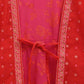 Ahalyaa Dark Pink Crepe Khari Print kids Dress Attached Jacket For Girls | Swadesiicart