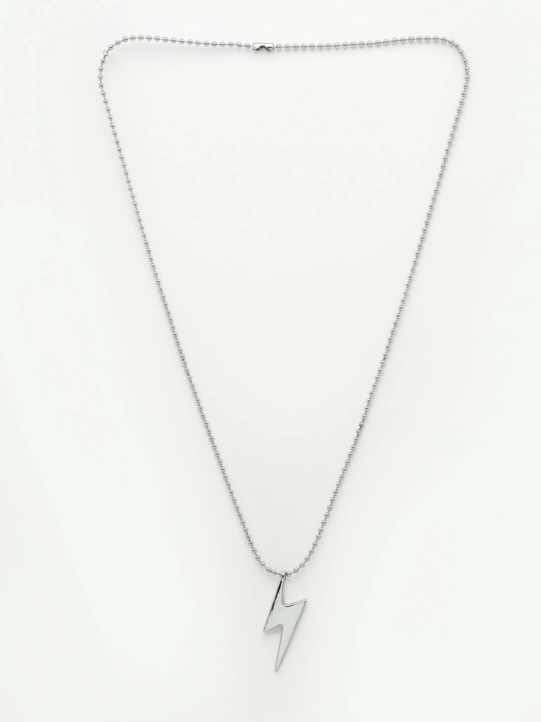 NVR Men Silver Plated Flash Pendent With Chain | Swadesiicart