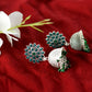 Mominos Fashion Joharkamal Kundan work Jhumka with Green Beads - Swadesiicart