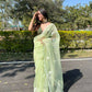 Vamsee Samriddhi Green Organza Saree - Swadesiicart