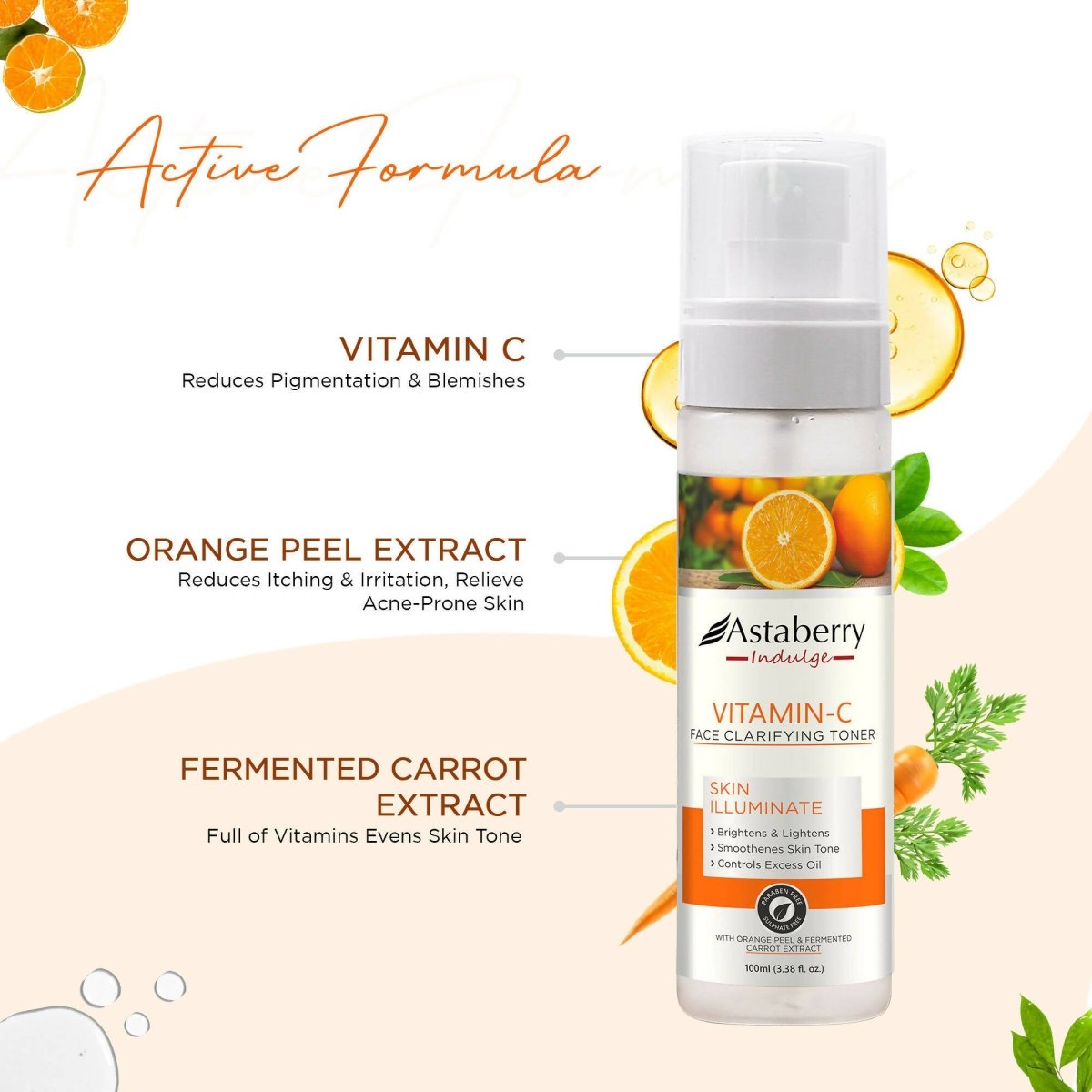 Astaberry Indulge Vitamin C Facial Toner - Swadesiicart