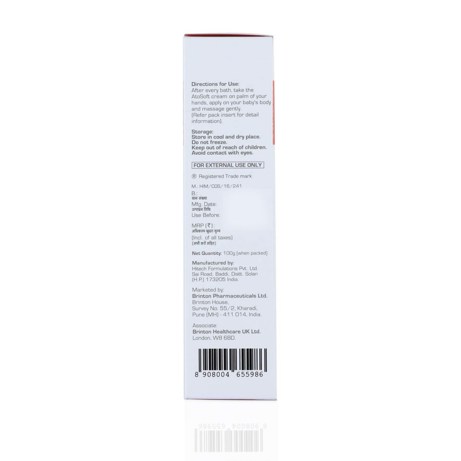 Brinton Atosoft Cream for Dry & Itchy Skin of Baby