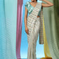 Sky Blue Pure Georgette Sequence work Ready to wear Saree with stitched Blouse - Satiksha | Swadesiicart