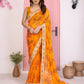 Ai Fashion Yellow Georgette Rajwadi Bandhani Print Party Wear Saree