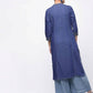 Aniyah Denim Princess Line Straight Kurta In Blue (AN-128K) - Swadesiicart