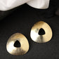NVR Women Gold-Polished Alloy Triangular Drop Earrings - Swadesiicart