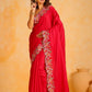 Vamsee Sundha Red Tussar Silk Saree - Swadesiicart