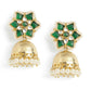 Nuyug 22K Gold Plated Panna Jhumki Earrings | Swadesiicart