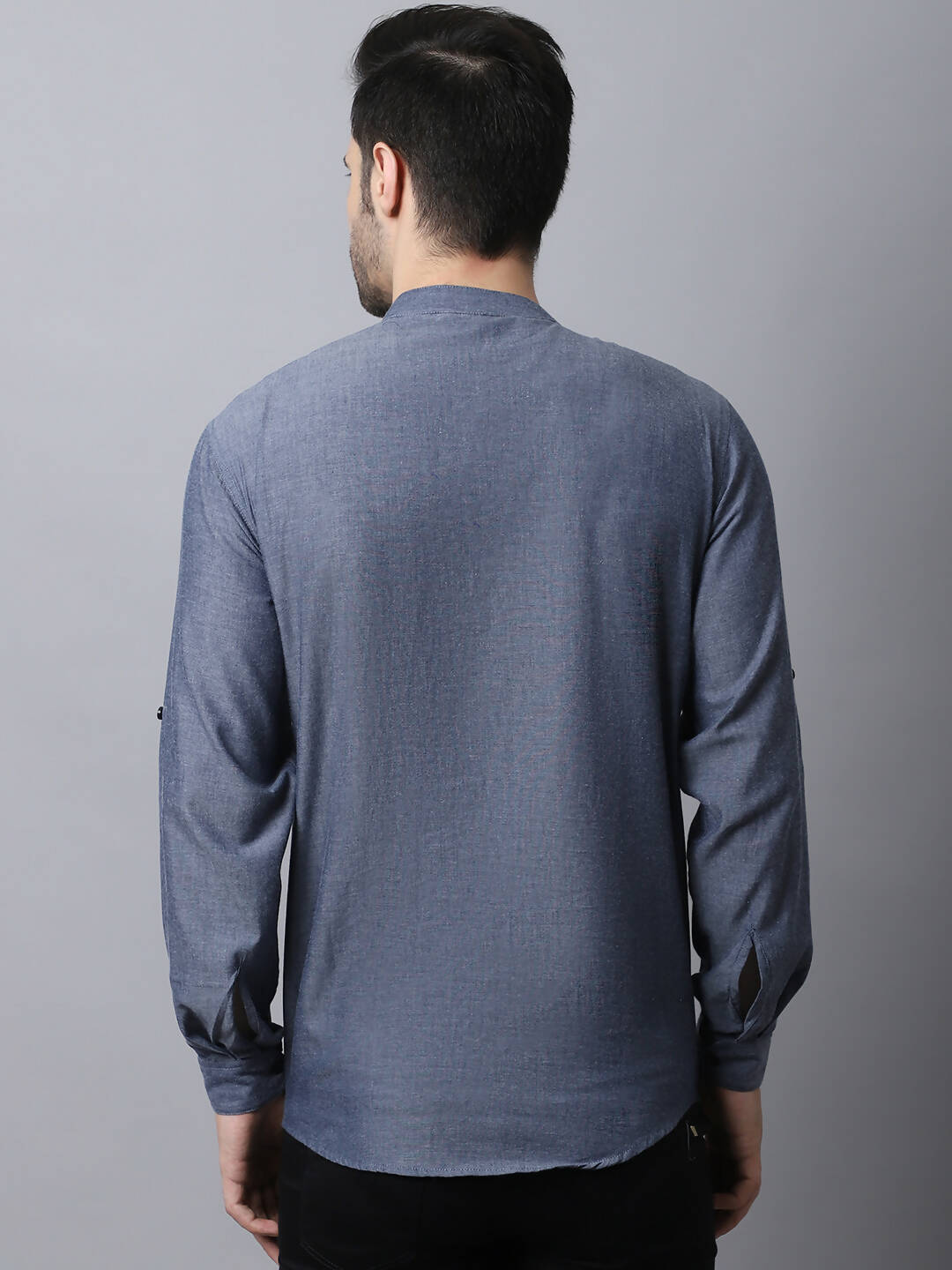 Even Apparels Grey Pure Cotton Men's Kurta With Side Placket | Swadesiicart