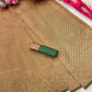 DEIANA'S Beautiful Designer Golden zari Soft Lichi Silk Saree - Green - Swadesiicart