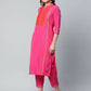Ahalyaa Womens Pink Crepe Printed Kurtas | Swadesiicart