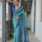 Vishnu Weaves Women's Rama Soft Tussar Silk Saree with Blouse - Swadesiicart