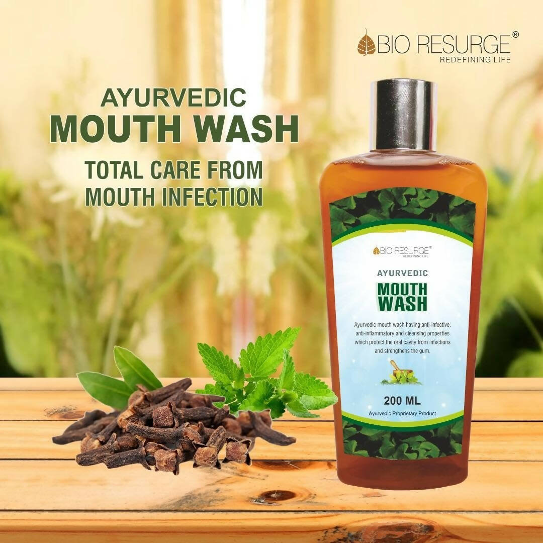 Bio Resurge Life Antibacterial Ayurvedic Mouthwash - Swadesiicart