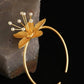 Mominos Fashion Johar Kamal Matt Golden Flower Bracelet