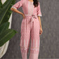 Juniper Women Onionpink Rayon Printed Straight Jumpsuit - Swadesiicart