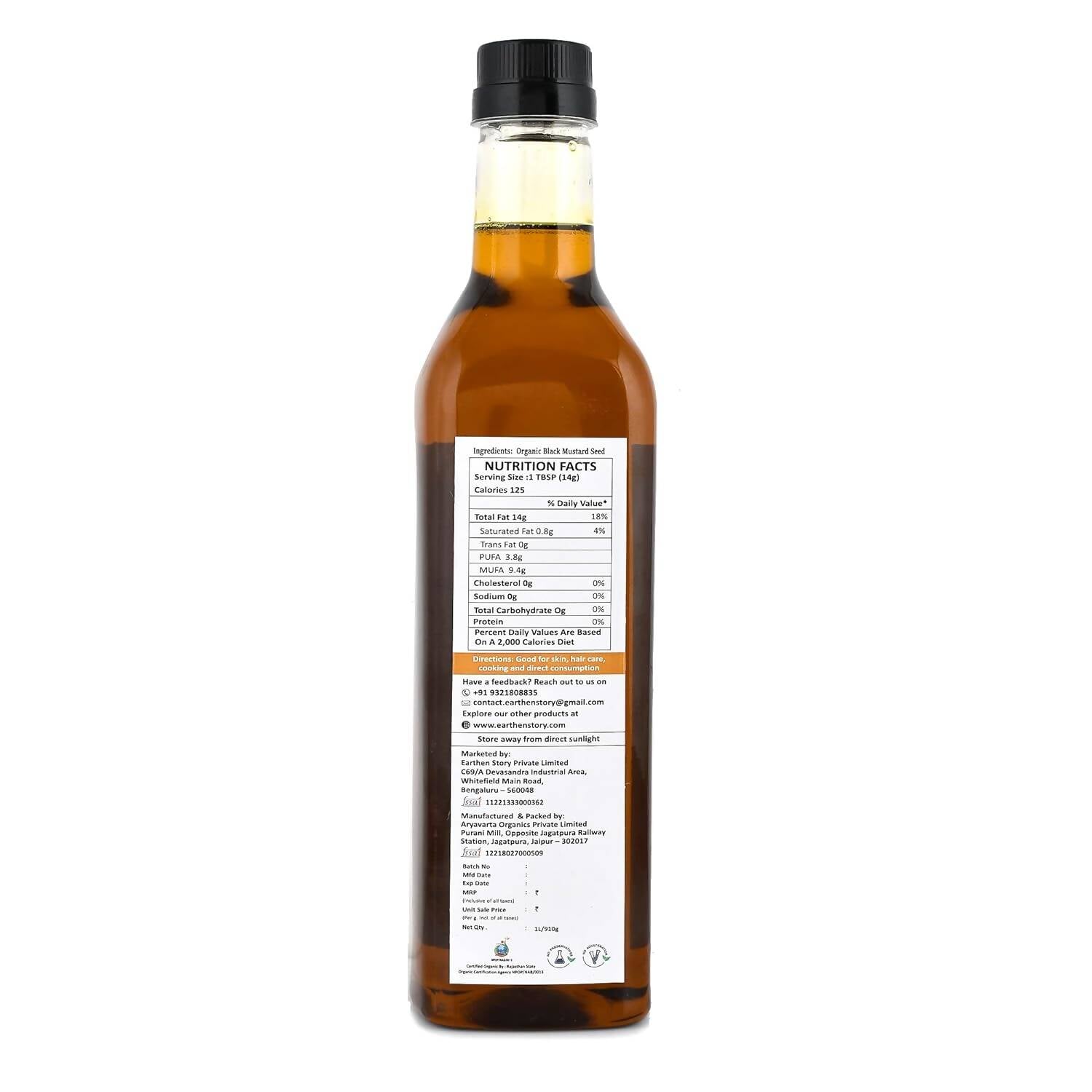 Earthen Story Mustard Oil - Swadesiicart