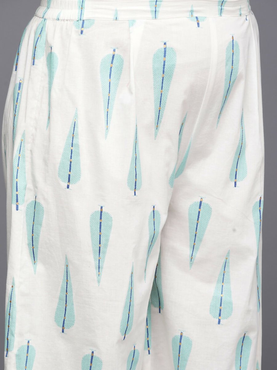 Ahalyaa Women's Traditional wear Co-ords - Off White - Swadesiicart