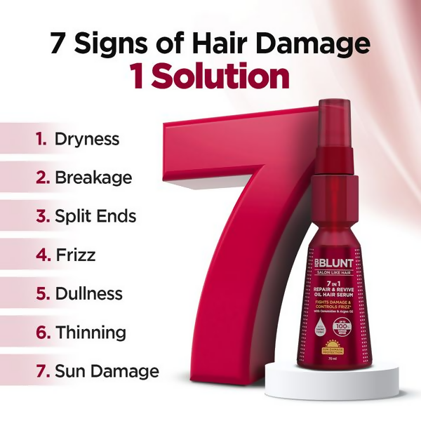 BBlunt 7 in 1 Repair & Revive Oil Hair Serum - Limited Time Offer - Swadesiicart