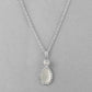 VOJ Silver Plated White Stone With AD Stone Studded Chain Set - Swadesiicart