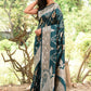 Joban Fashion Green Banarasi Soft Pure Handloom Banarasi Silk Saree | Swadesiicart