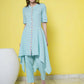 Women Republic Light Blue Cotton Kurta Set | Swadesiicart