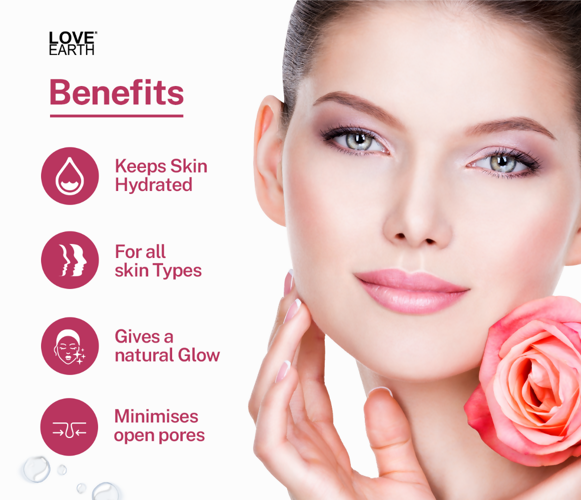 Love Earth Rose Water - Face Mist | Swadesiicart