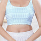 Joban Fashion Light-Blue Shift Sleeveless Back Open Blouse - Swadesiicart
