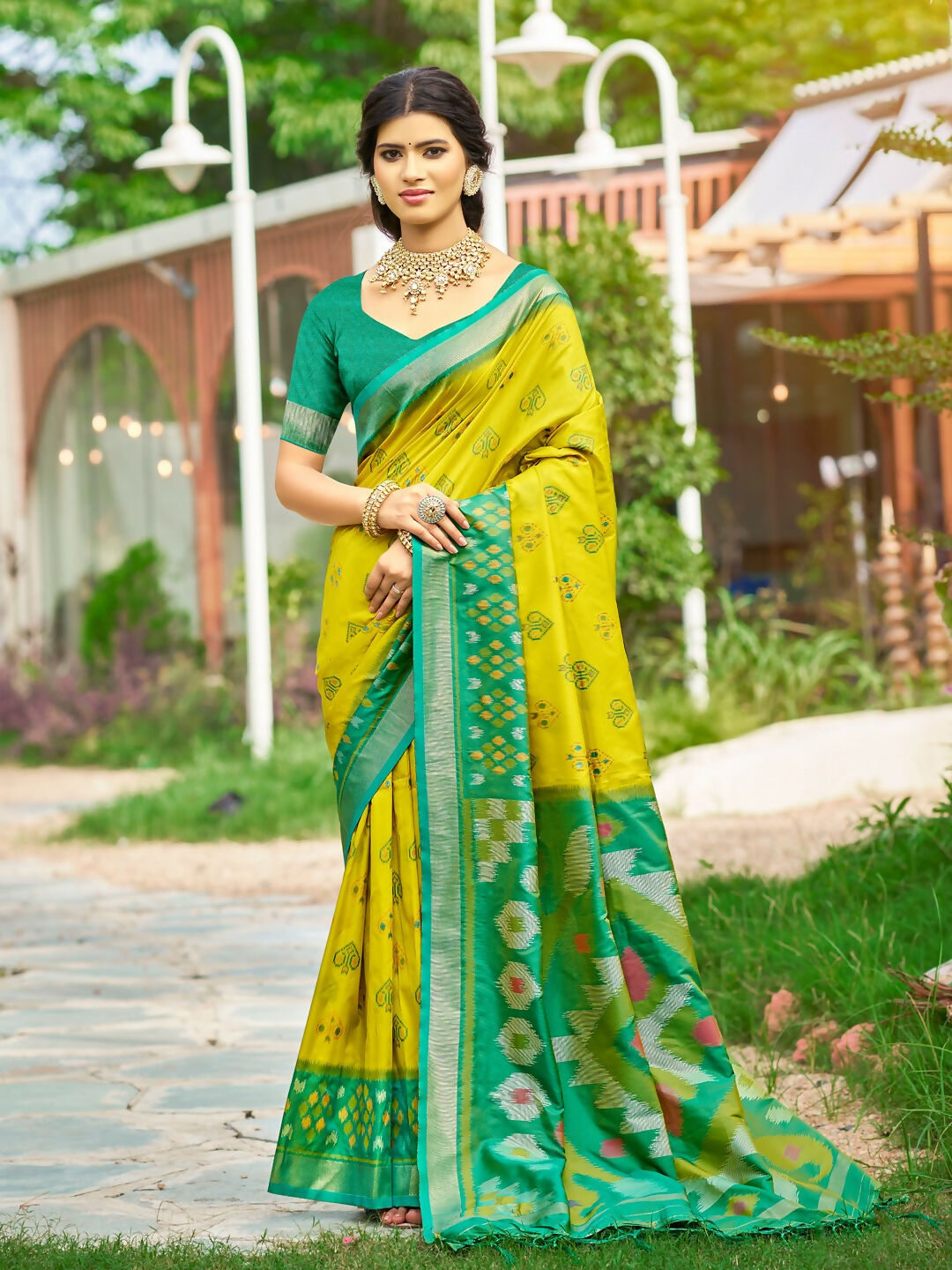 Shree Shyam Fashion Mustard Soft Silk Saree