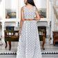 Miravan Women's White Animal Print Round Neck Top With Side Slit Skirt Co-Ord Set - Swadesiicart