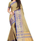 Vamika Banarasi Cotton Silk Weaving Brown Saree (DOCTOR MOR CHIKU) | Swadesiicart