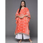 Ahalyaa Women's Traditional wear Kurta Set - Rust | Swadesiicart